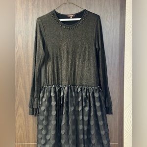 Imoga cotton crystals embellished puff skirt dress 14